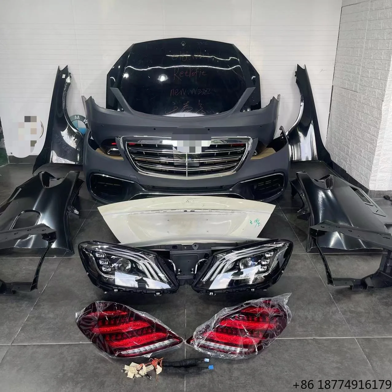

For S-Class W221W222 Maibakh S63/65/450 New ABS Full Surrounding Kit Headlight Taillight Machine Cover Blade