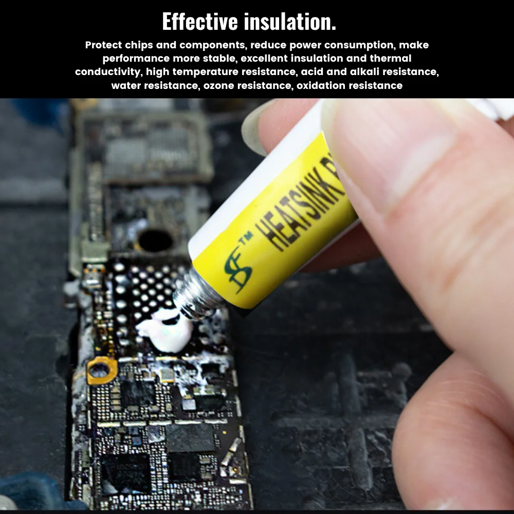 Imagem -03 - Cola Condutora de Calor Adesivo Pasta Térmica Dissipador de Calor Viscoso Vga Ram Led ic Cooler Radiador Selantes de Resfriamento 5g