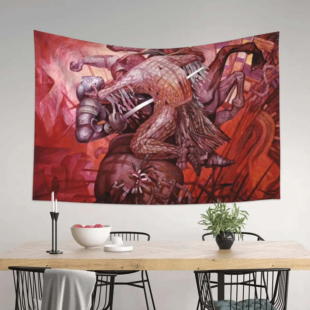 

The Fusion of Two Cultures, by Jorge Gonazalez Camarena Tapestry Room Decorator Wall Tapestries Tapestry