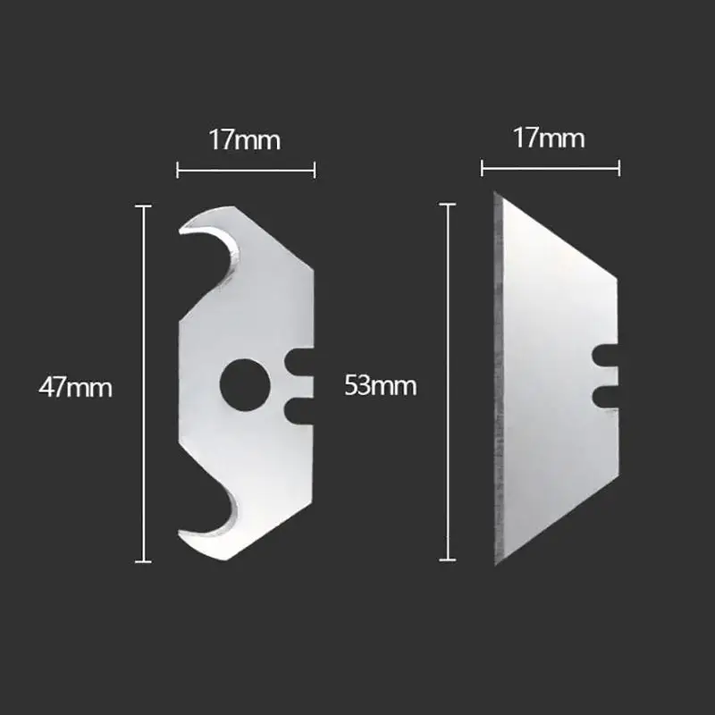 10Pcs Steel Utility Knife Replacement Blades Ultra Sharp for Retail Store Package Unpacking DIY Cutting