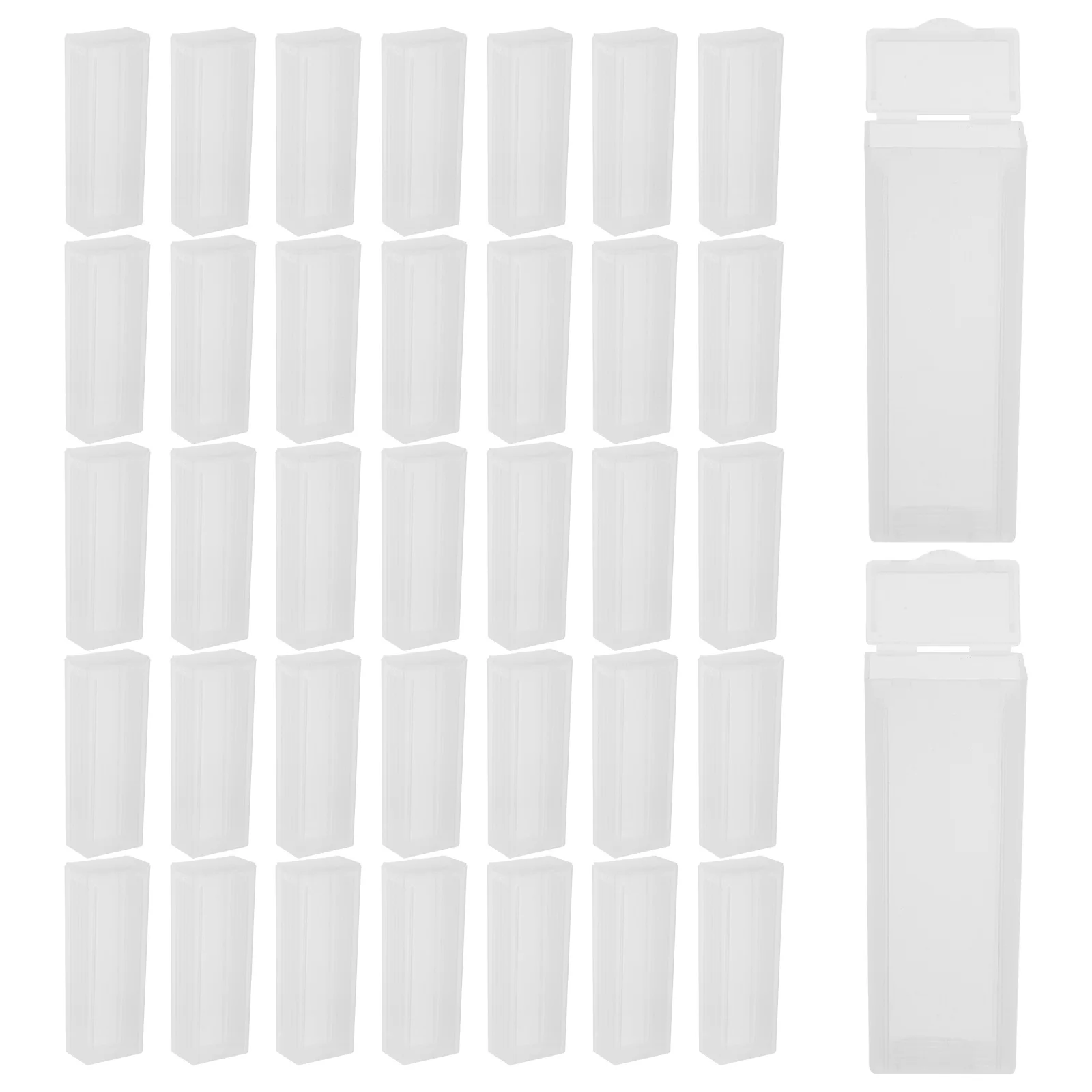

50pcs Staining Jar High Transparency Plastic Lab Stain Jar 5 Slot Wide Microscope Slide Holder Efficient Sample Processing
