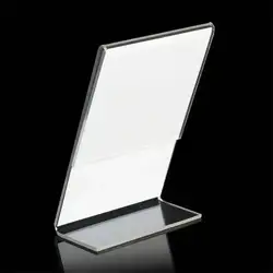 2pcs L-shape Acrylic Menu List Price Card Sign Frame Clear Poster Picture Display Holder A5