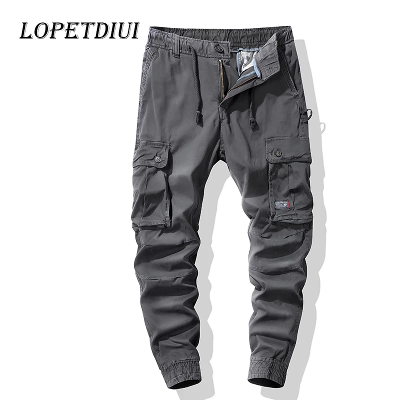 Cargo Pants 2023 New Men Outdoor Casual Jogging Cotton Breathable Cargo Pants Men Multiple Pockets Solid Color Cargo Pants Men