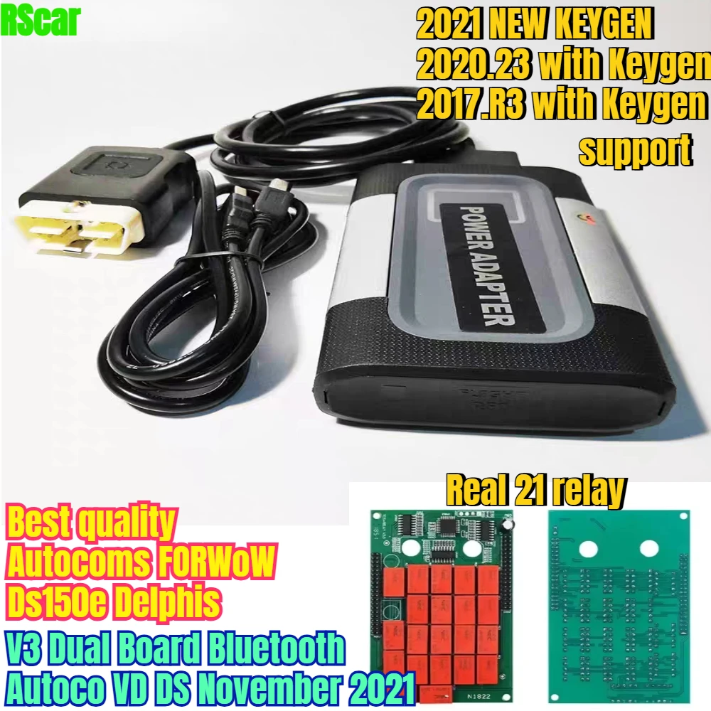 

Лучший 21 реле для Autocoms FORWow Ds150e Delphis, оригинальный OBD2 сканер, диагностический инструмент, автомобильный грузовик Tcs Autocom cdp pro, полный набор