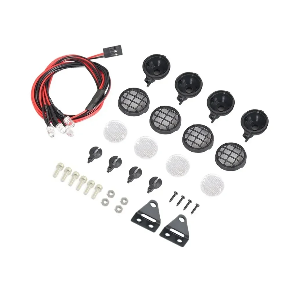 RC سيارة LED سقف مصباح أضواء بار ل SCX24 WPL 1/18 1/24 مركبة يتم التحكم بها عن بُعد سيارة ترقية أجزاء الملحقات 4LED/6 LED