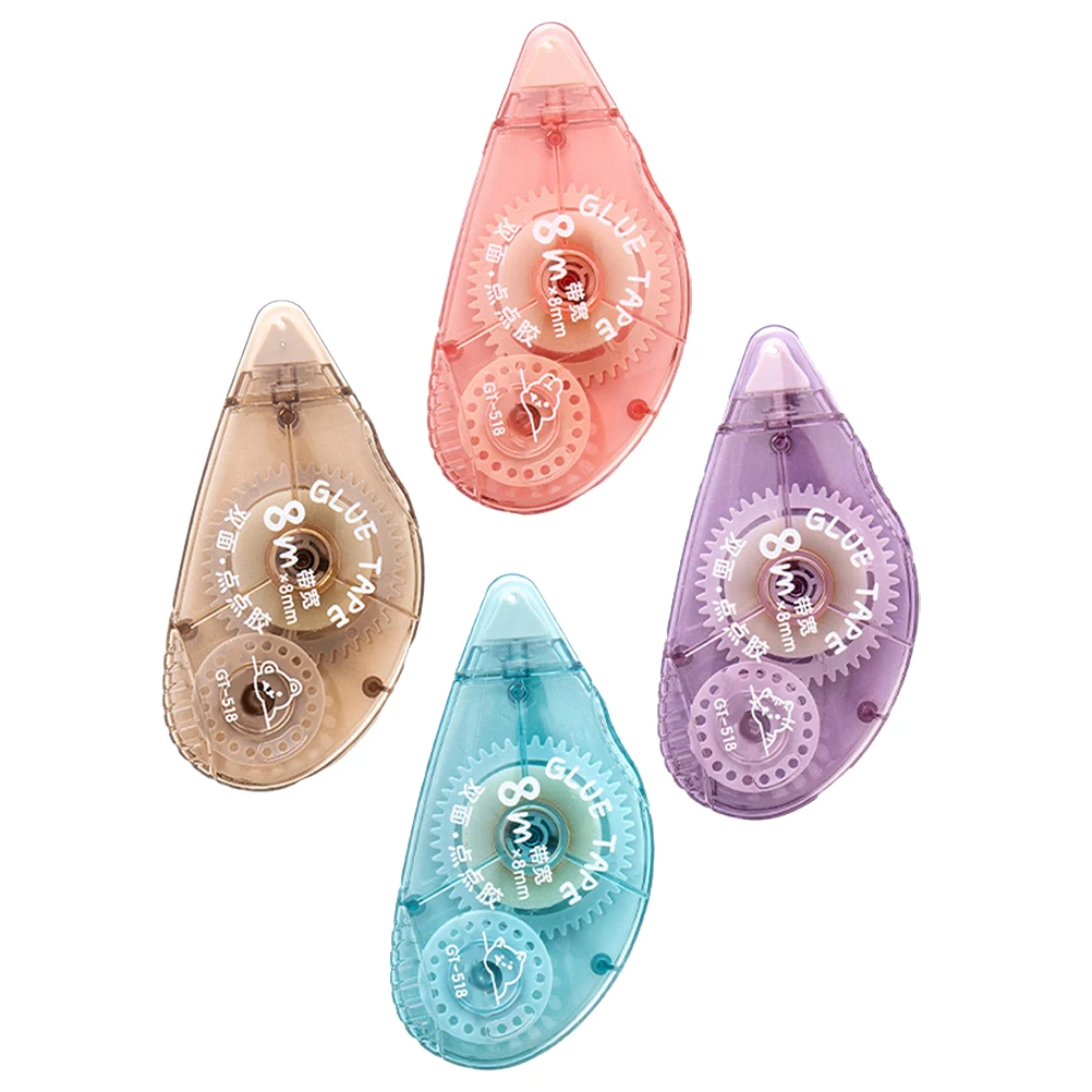

4 Pcs Correction Tape Office Stationery School Supplies Eraser Dot Glue Student Classroom Practical Smooth