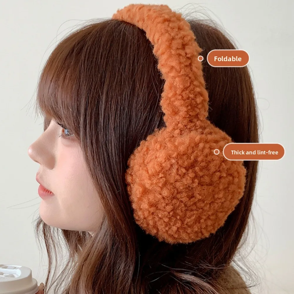 Fashion Versatile Winter Ear Muffs Folding Windproof Warm Winter Earmuffs Thickened Solid Color Ear Warmer Women Men