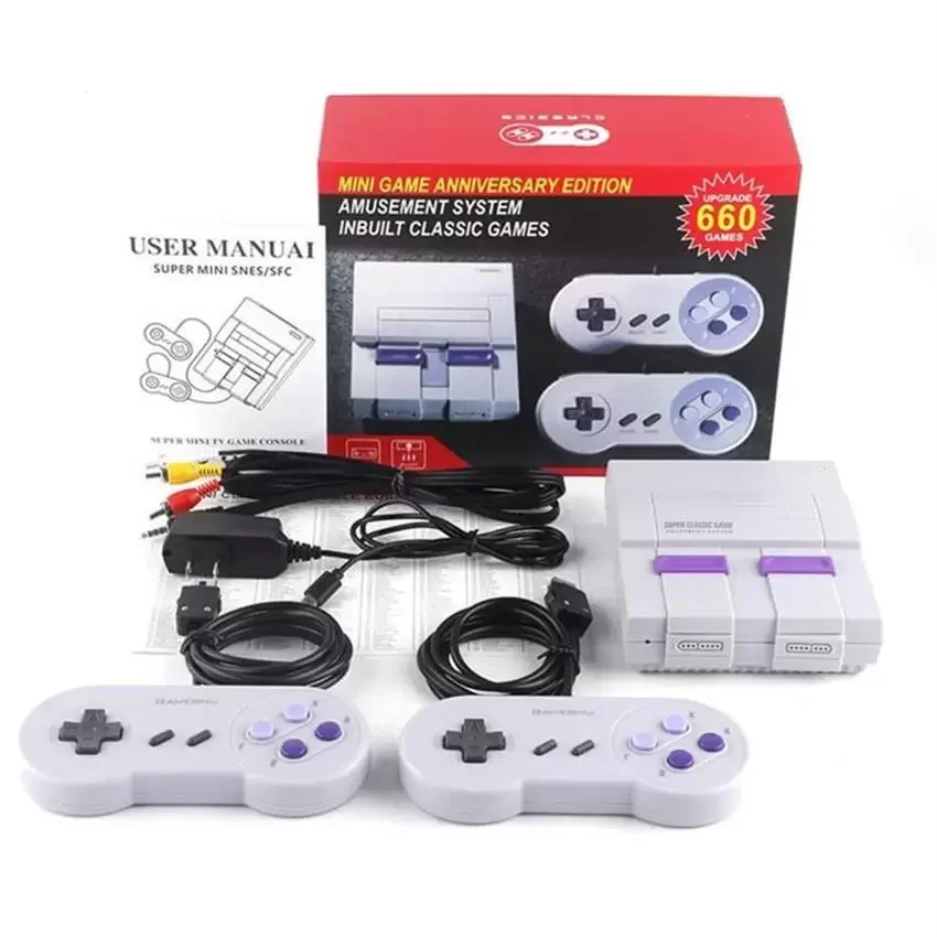 Super Classic SFC TV Handheld Mini Portable Game Players Consoles Entertainment System For 660 NES SNES Games Console