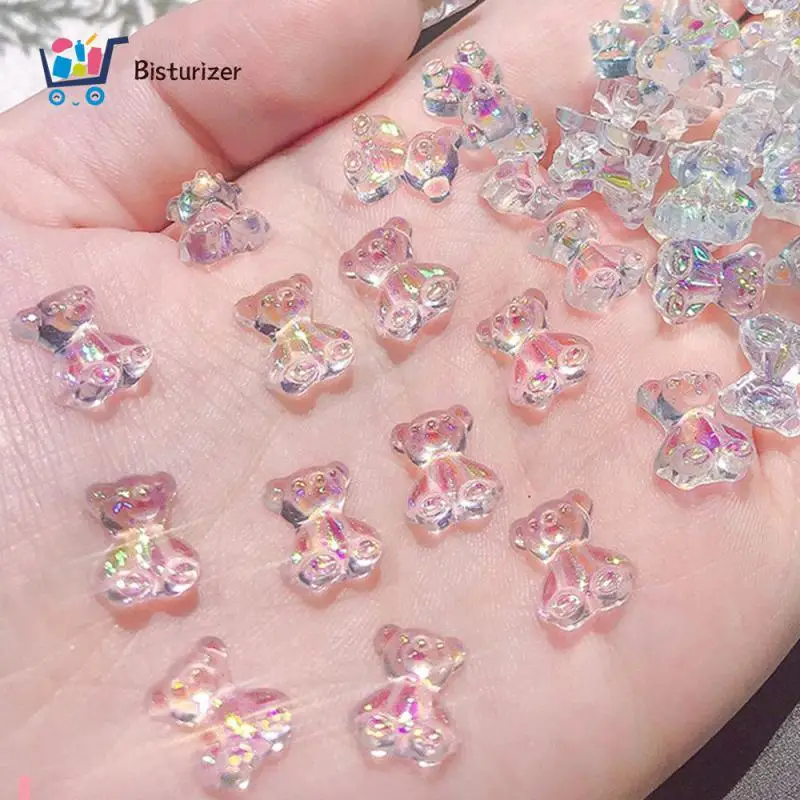 Nail Decoration Attractive Rich And Colorful Wholesale Nail Accessories Nail Art Affordable Bear Design 3d Effects Unique Bow