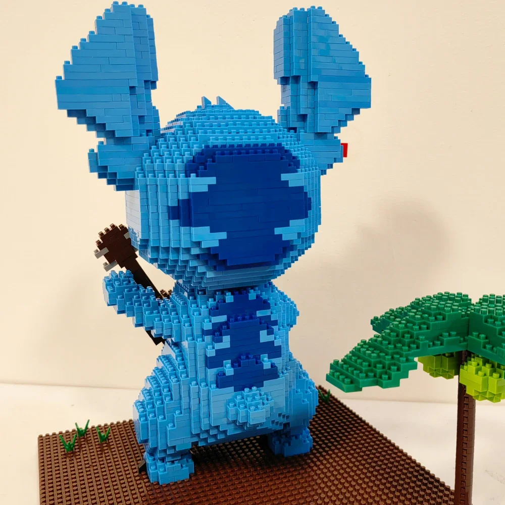 Guitar Stitch Series Diamond Building Block Micro Disney Lilo & Stitch Figure Cute 3D Model Children For Mini Bricks Toys