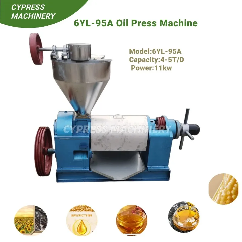 Zx-95/6yl-95 Zx-130 Coconut Groundnut Avocado  Press Machine Sunflower Palm Kernel Cold Press  Machine Oil Extraction