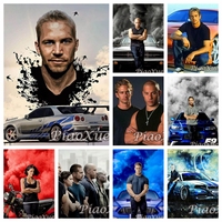 Fast And Furious Diamond Painting Art Classic Movie Paul Walker And Car Mosaic Rhinestone Cross Stitch Kit Craft Gift Home Decor