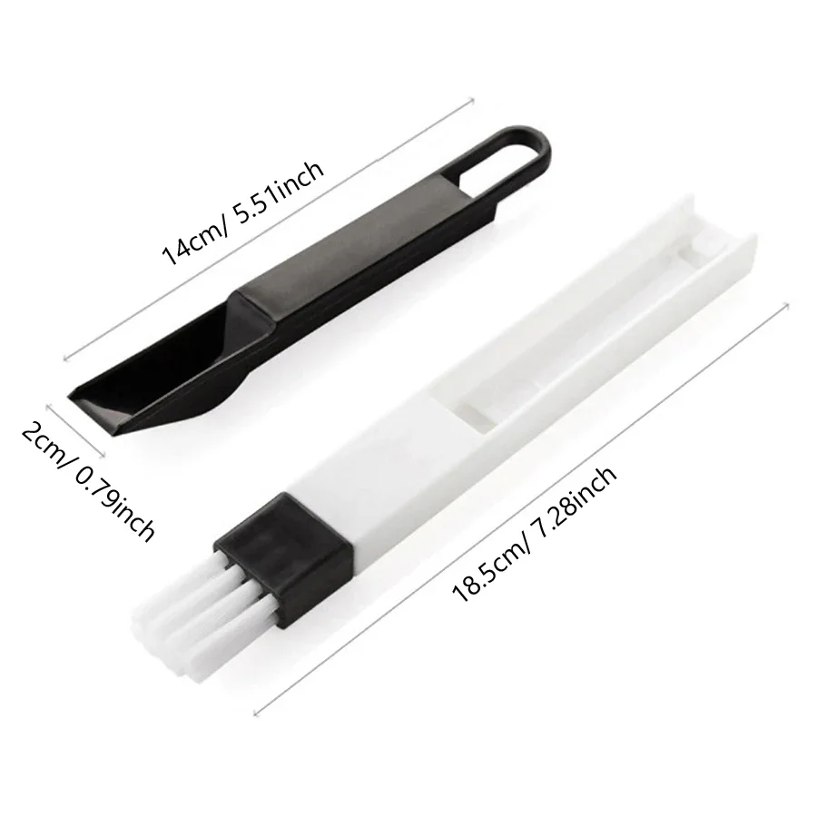 Two-in-One Multifunctional Portable Cleaning Brush - Door Window Keyboard Groove Cleaner Dust Shovel for Window Rail