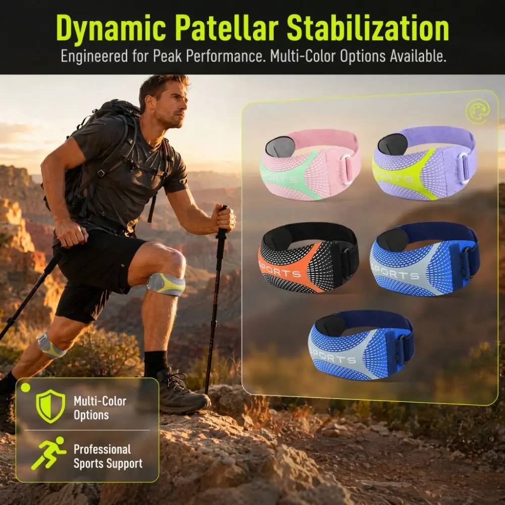 Shock Absorption Patella Belt Breathable Thickened Patellar Support Strap Knee Protection Sweat-Wicking Knee Protection Strap