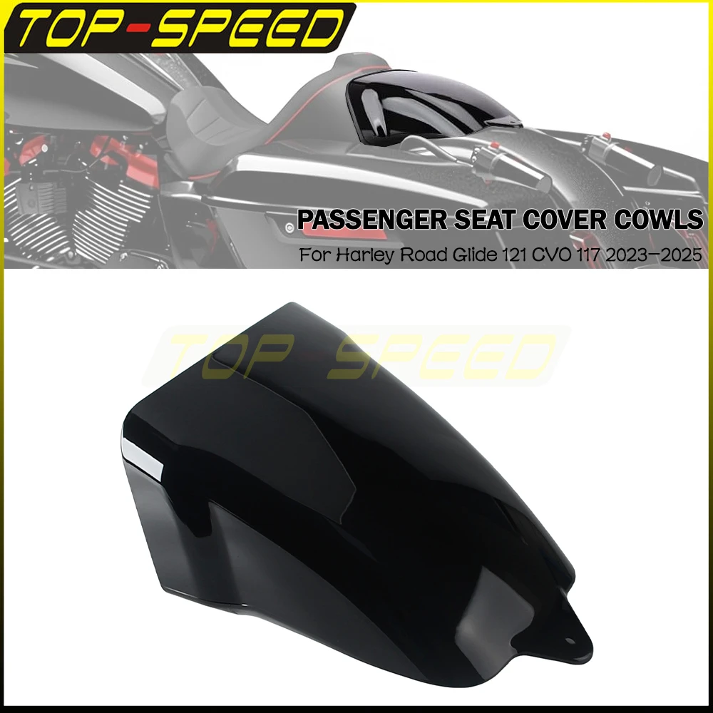 

Rear Seat Cowls Cover Motorcycle Pillion Solo Seat Cowl Kit ABS Plastic For Harley Touring Road Glide 121 CVO 117 2023 2024 2025