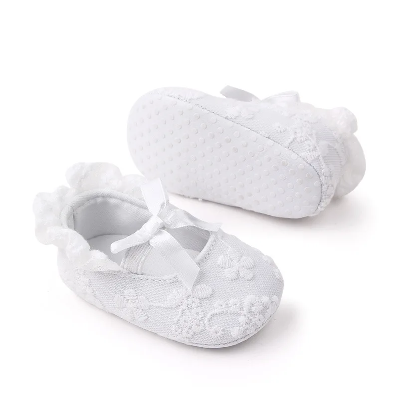 New Baby Girls First Walkers Soft Bowknot Girls Princess Shoes Embroidered Toddler Baby Girl Shoes Casual Infant Walkers Shoes