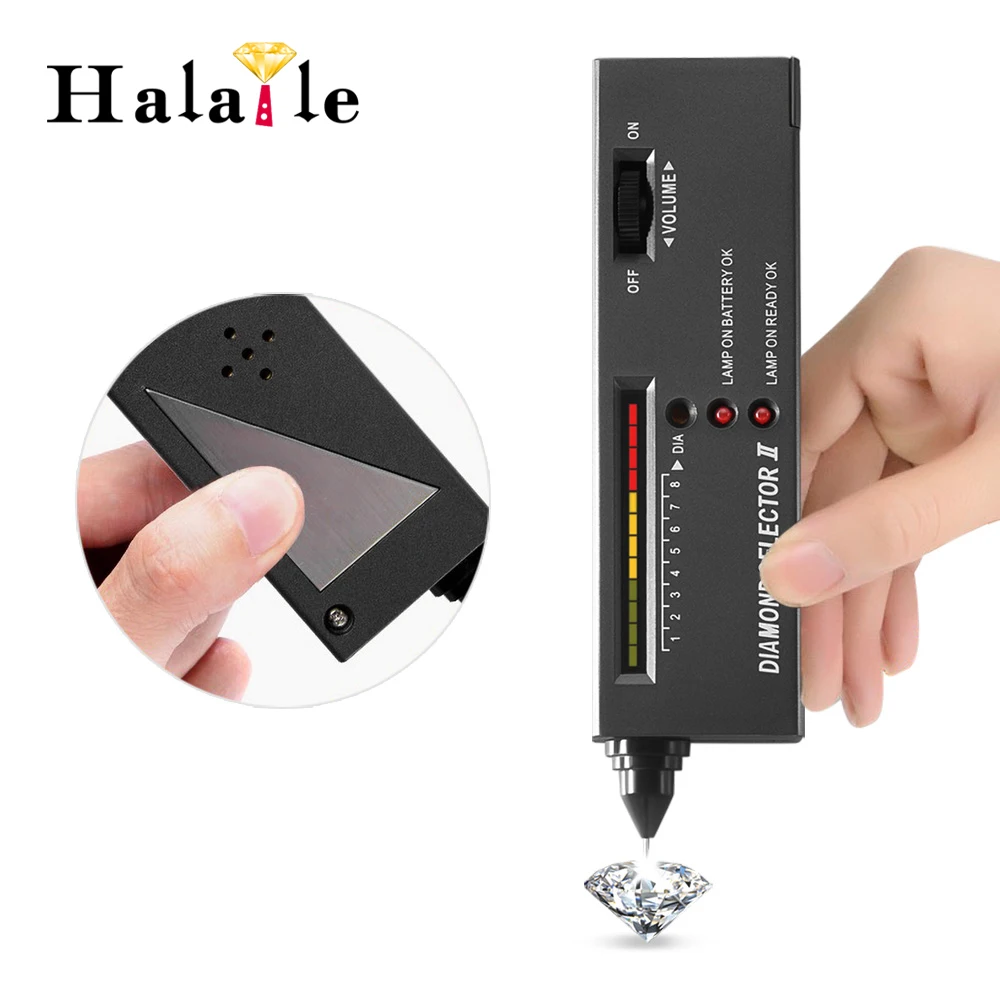 Halaile Professional Diamond Jewelry Tester Accurate Audio indicator High Accuracy Moissanite Gemstone Testing Tool No Battery