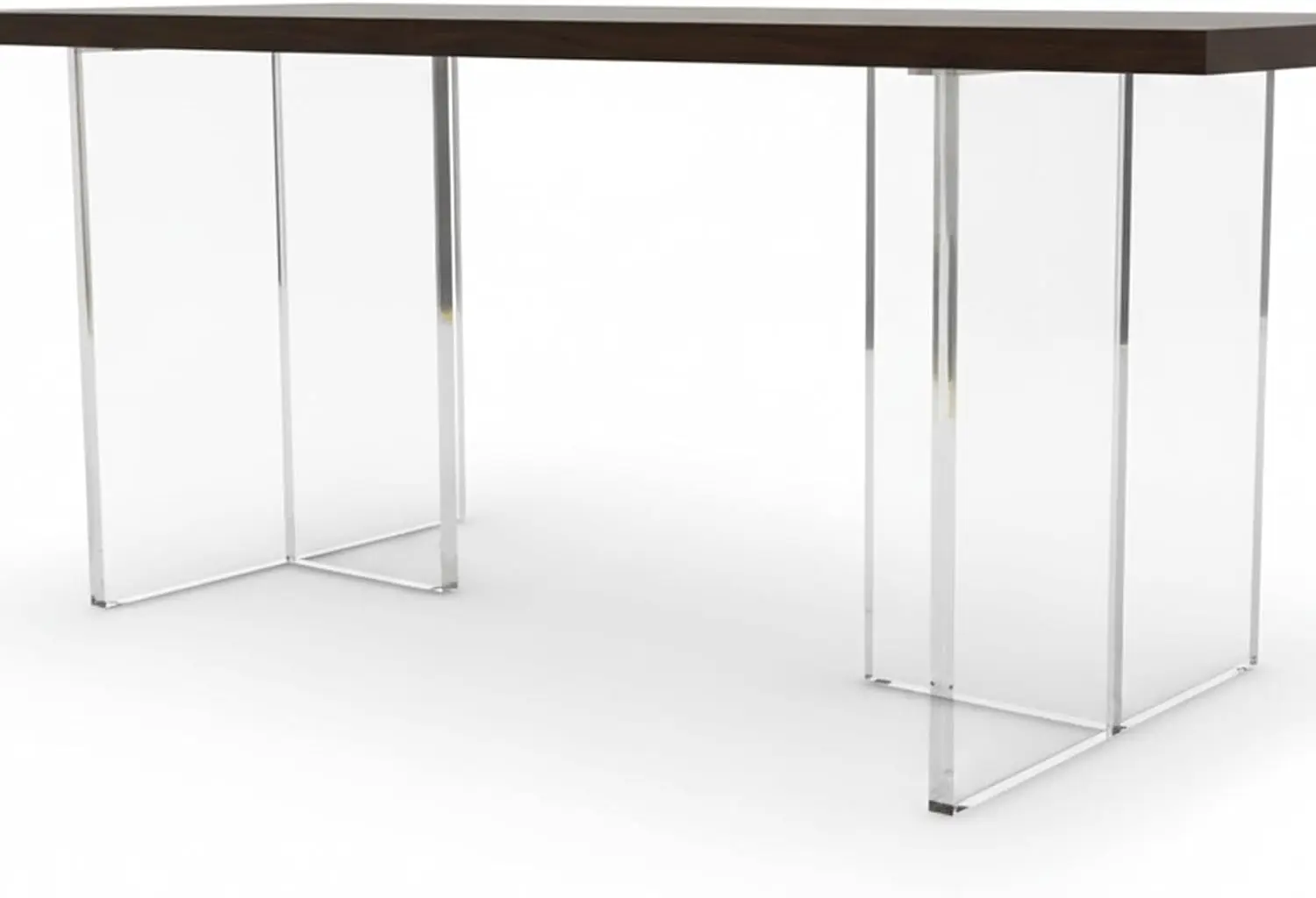 

2 Pack Clear Acrylic Furniture Legs, 20" Height x 20" Width Heavy Duty 800lb Coffee Table Legs, DIY T-Shape Bench Legs for Float
