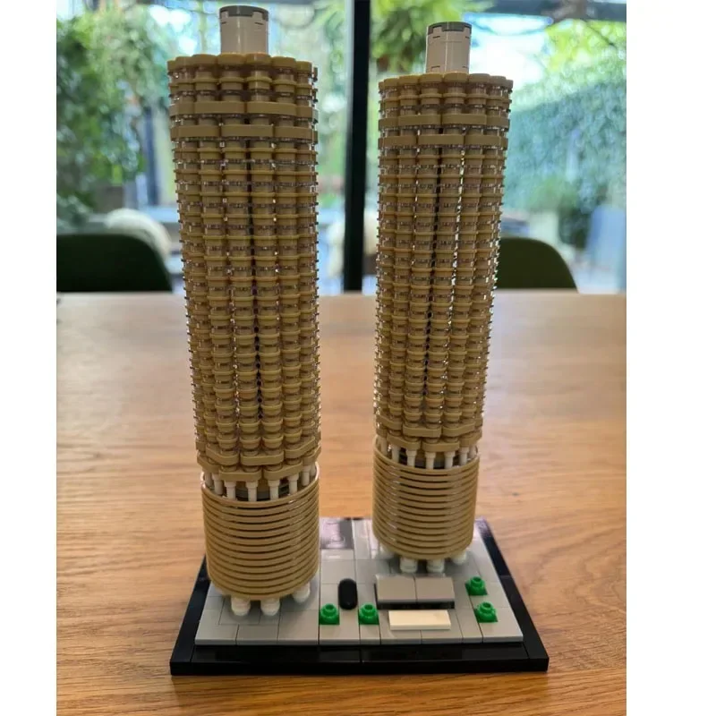 MOC-177243 อาคารเมืองStreet View 1:800 ประกอบเย็บอาคารบล็อกรุ่น 1560 ชิ้นส่วนเด็กวันเกิดอาคารบล็อกของเล่น