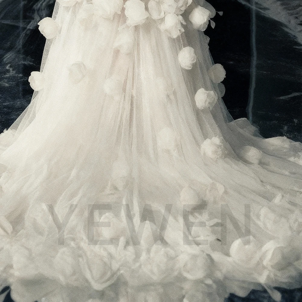 Luxe elegante bruiloft capes jurken voor speciale gelegenheden 3D bloem cape bruids sjaal damesjurk voor fotoshoot (alleen cape)