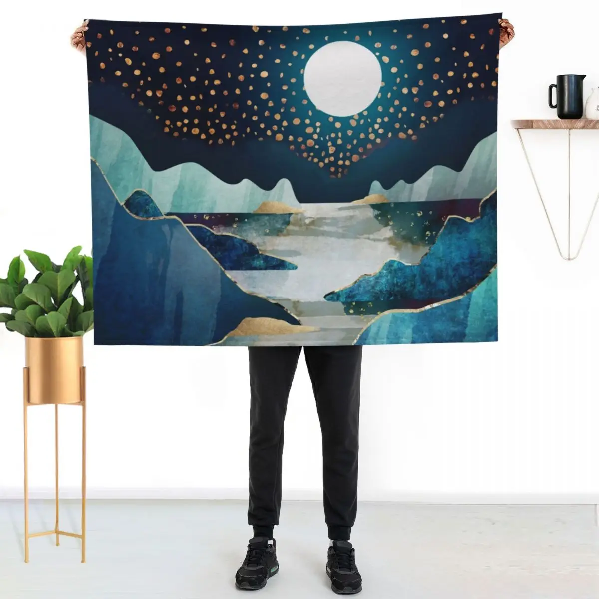 

Moon Glow Throw Blanket Spring Fall Cozy Throw Blanket for Couch