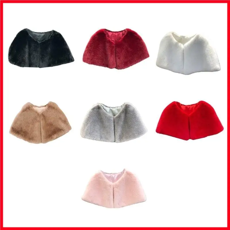 

F3MF Long Furs Wedding Bridal Shawl Autumn Winter Warm Shawl Neck Warmer Furs Scarf