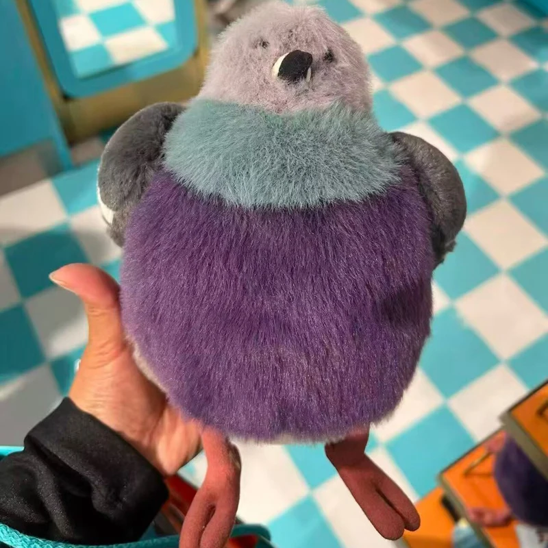 23cm Fat Pigeon Fluffy Bird Companion Plushine Animal Doll Perfect Brithday Gift for Children Your Girlfriend The Best Gift for
