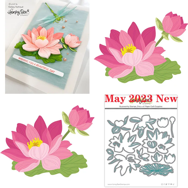 Lovely Layers: Water Lily 2023 New Metal Cutting Dies For Scrapbooking Paper Craft Handmade Card Album Punch Art Cutter