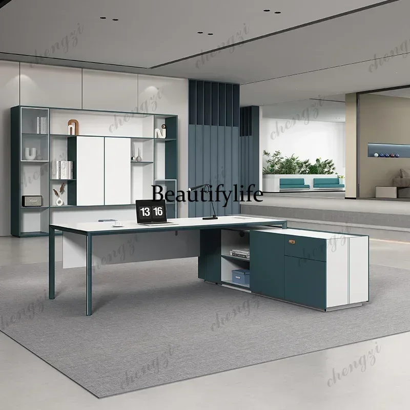 DD182Aesthetic Office Desk Accessories Minimalist Furniture Multifunctional Organizer Computer Executive Tavolino Unique Furnitu