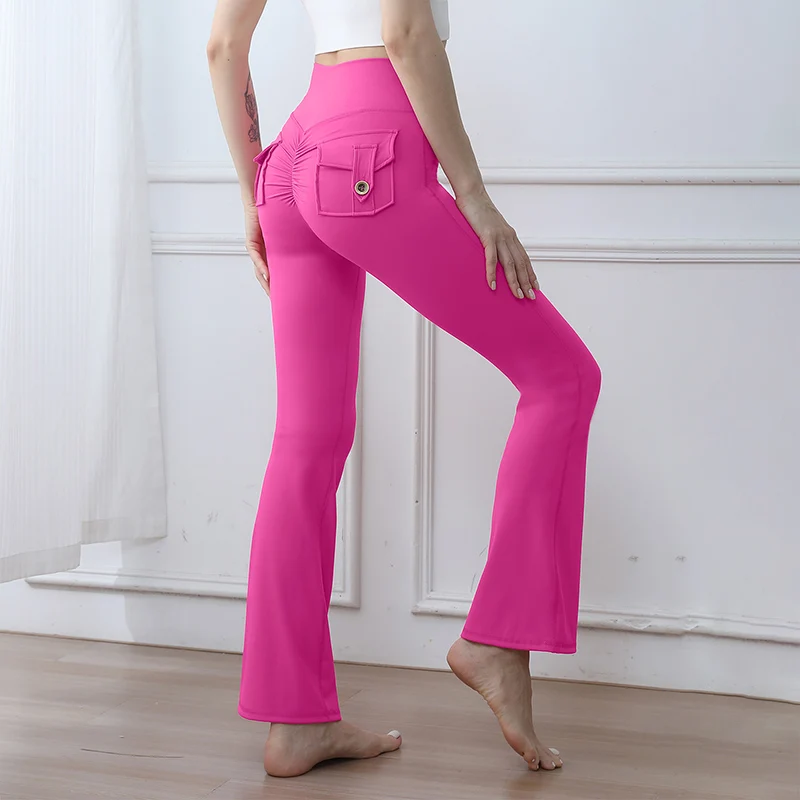 المرأة تمتد جيب اللياقة البدنية تشغيل طماق مثير الورك رفع متوهج اليوغا السراويل ربيع الخريف عارضة الرياضة التجفيف السريع السراويل #5