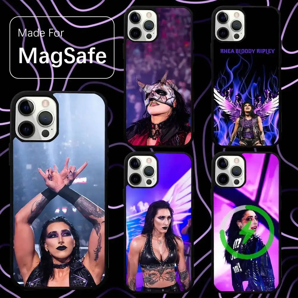 

R-RheaS Ripley WWE Phone Case For iPhone 16,15,14,13,12,11,Pro,Max,Plus,Mini,SE New Magsafe Magnetic Wireless Charging
