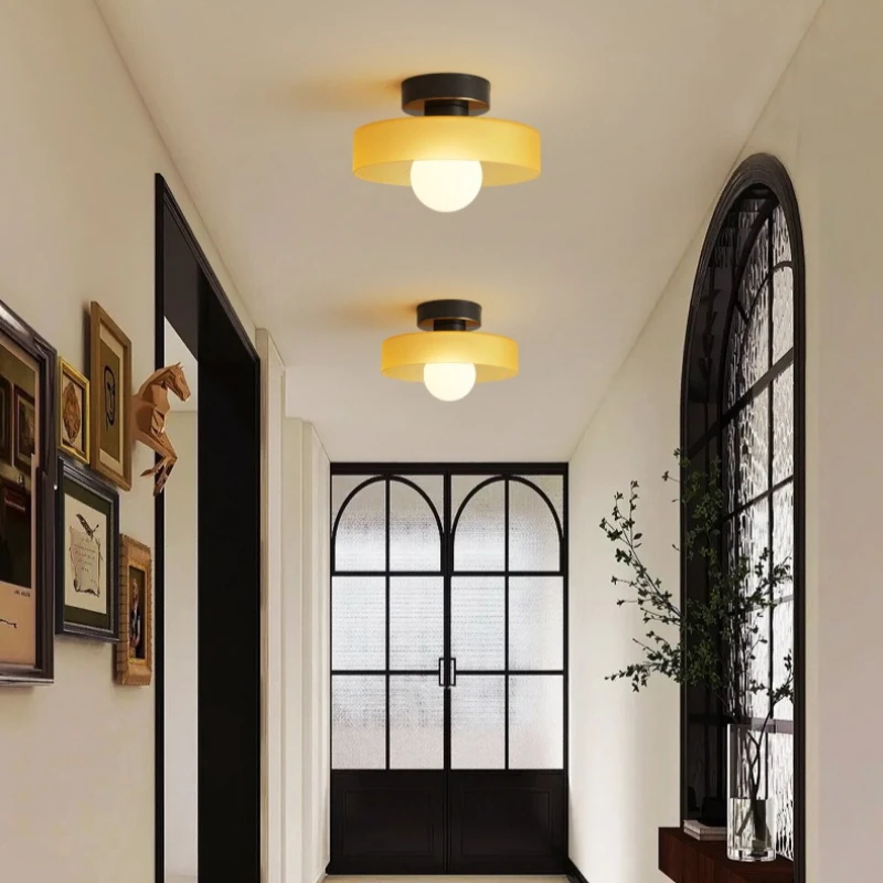 

Modern Vintage Glass LED Ceiling Light Balcony Aisle Corridor Hallway Light for Living Room Bedroom Ceiling Lamp Home Decor Lamp