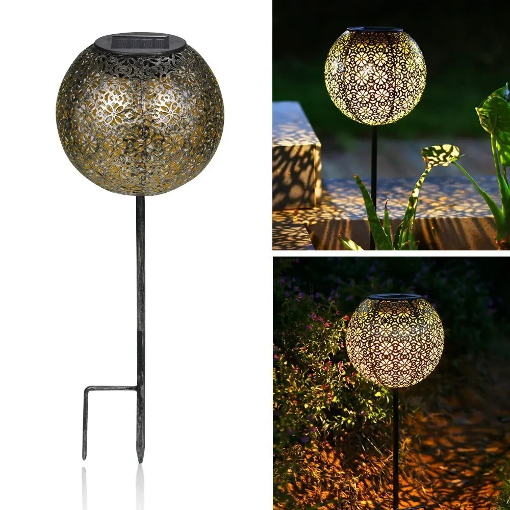

Garden Solar Light Globe Stake Lawn Lamp IP44 Water-resistant Outdoor Lights for Walkway Lawn Courtyard Path Warm White LED