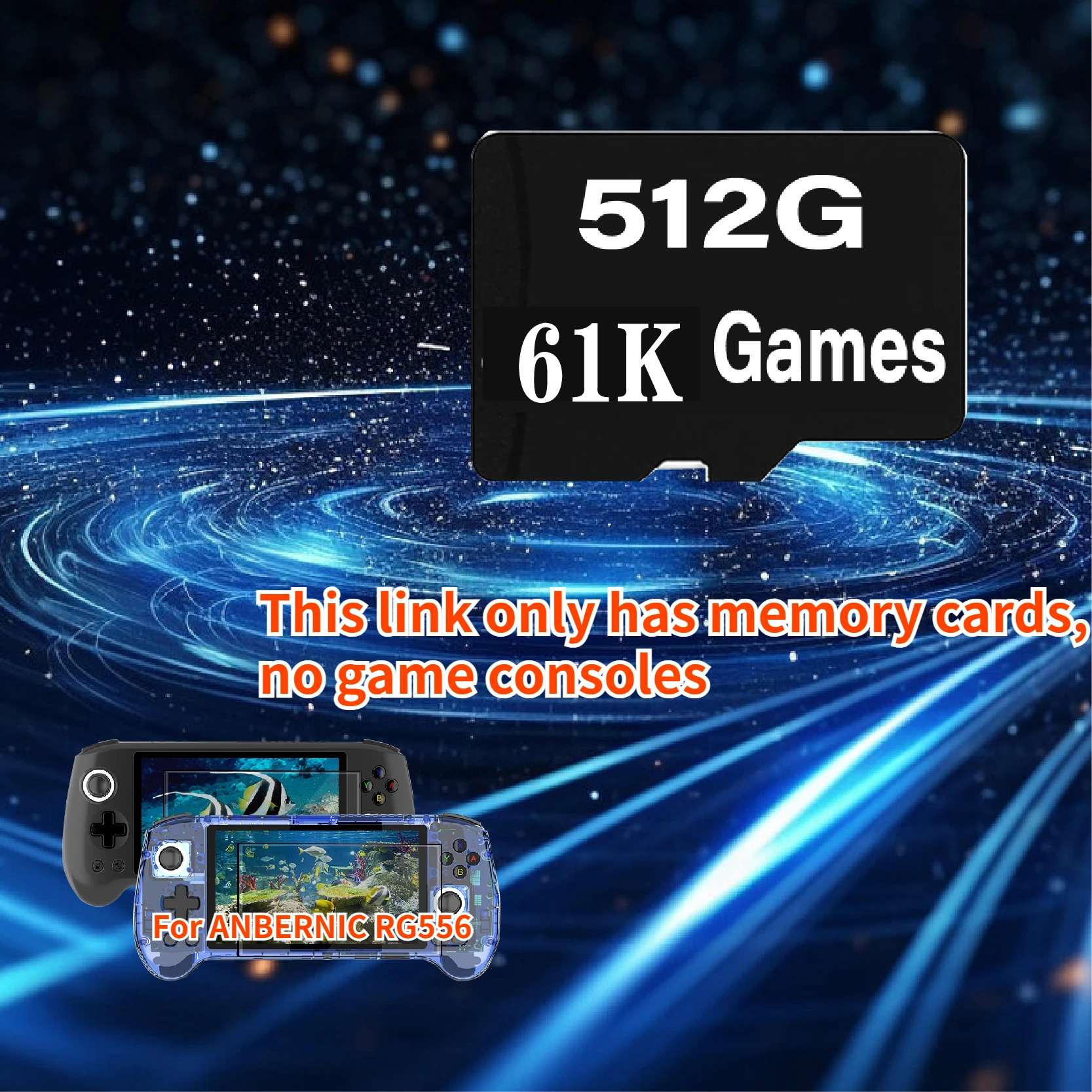 สําหรับ ANBERNIC RG556 คอนโซลเกมมือถือการ์ดหน่วยความจํา SD การ์ด TF Card 61000 เกม PS2 512G 256G 128G Micro TF PSP เกม