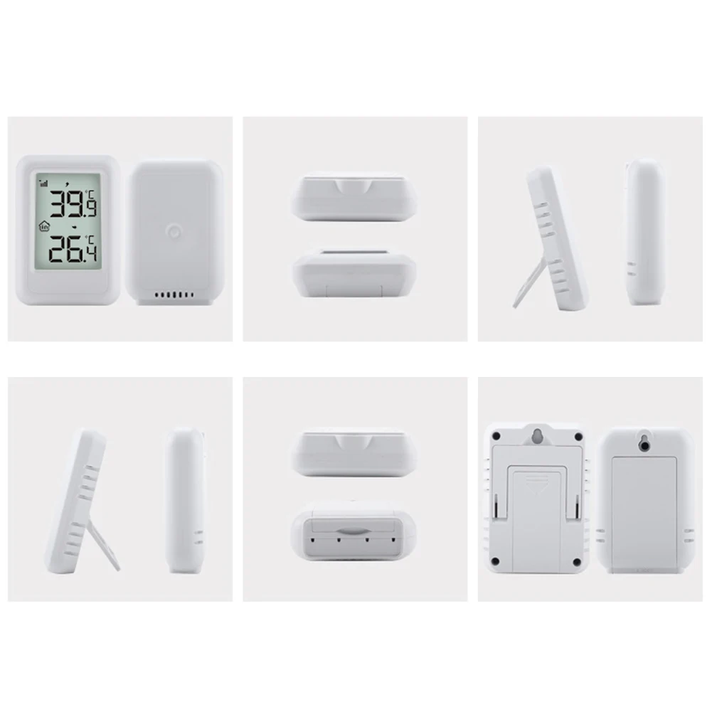 

Digital Thermometer with Hanging Hole Temperature Humidity Meter with Support Frame Indoor Outdoor Thermometer for Patio House