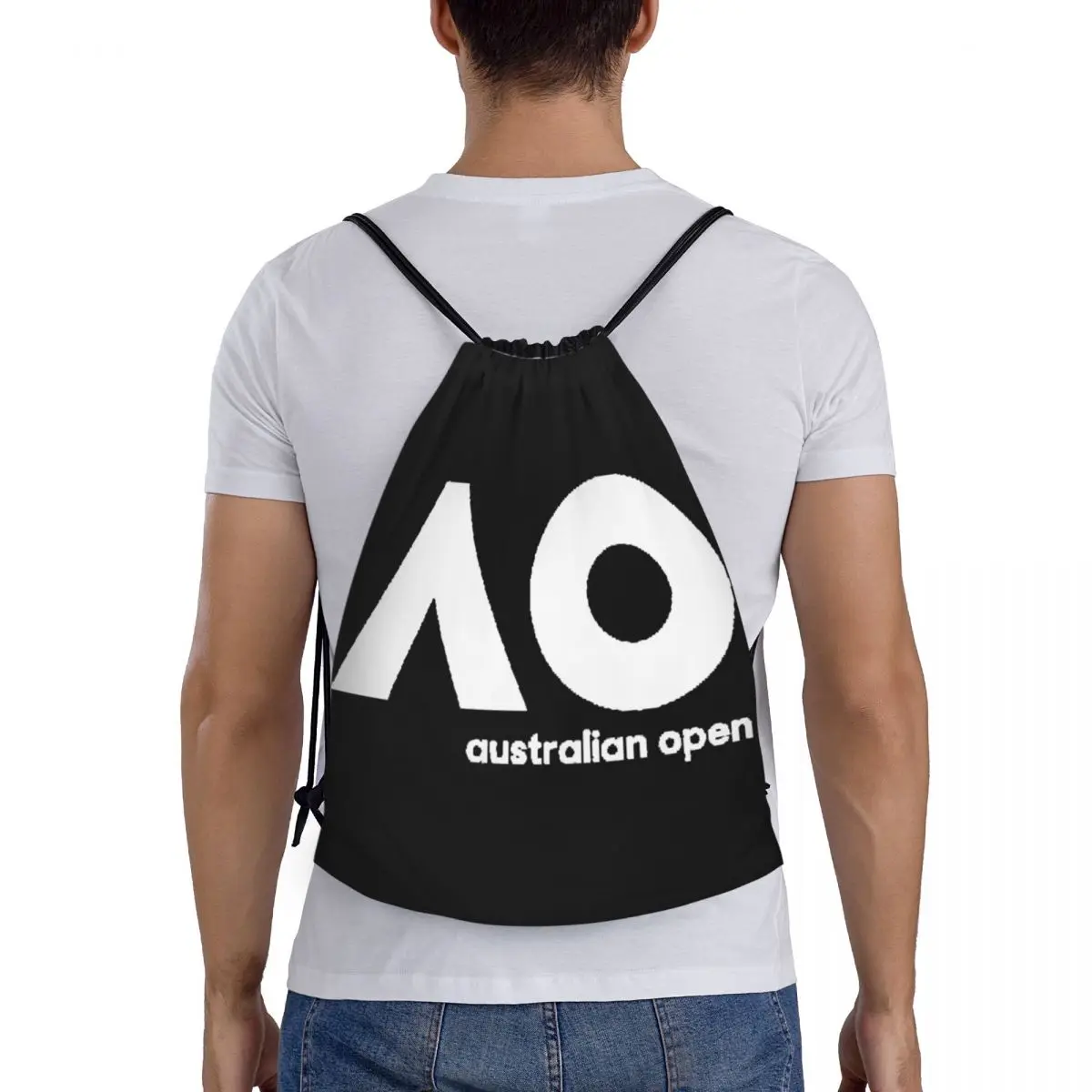 Sacos de cordão portáteis, Australian Open, Multi funções, saco de desporto, saco de viagem