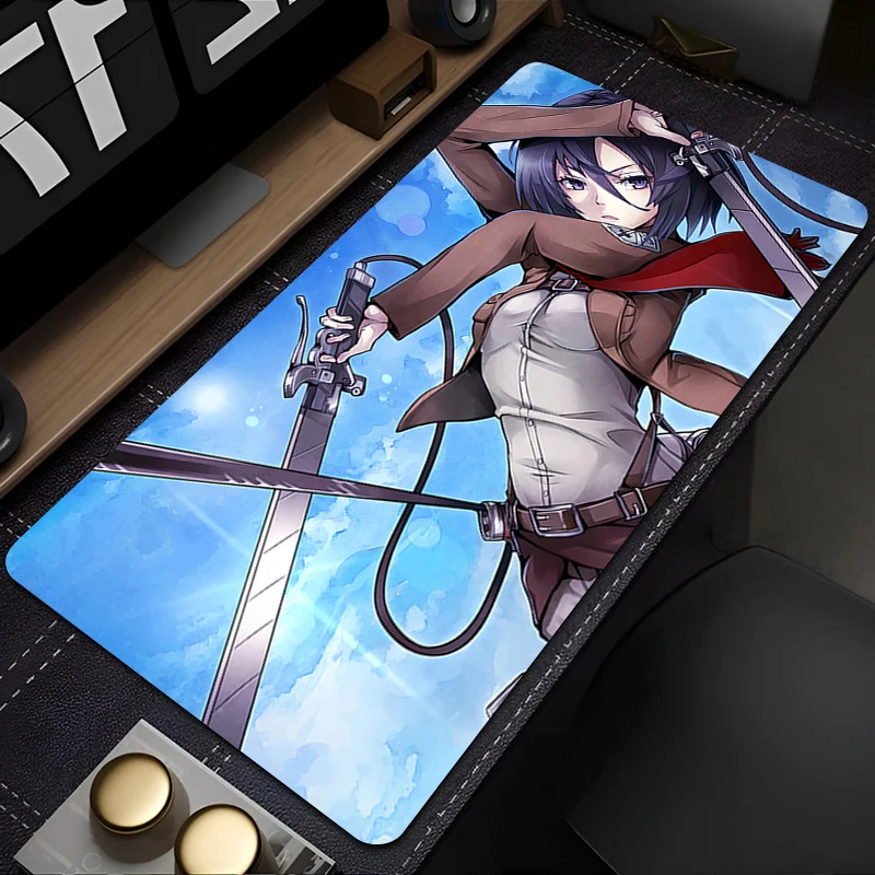 لوحة ماوس مطاطية غير قابلة للانزلاق، لوحة ماوس للألعاب، لوحة مفاتيح مكتبية، مكتب كمبيوتر محمول، حصيرة تيتان ميكاسا، وسادة ممتدة كبيرة