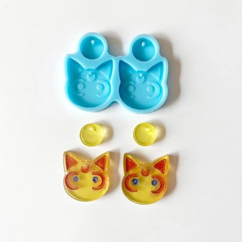 

98 км блестящая форма «сделай сам» для кошки, рыбы, кролика, силиконовая форма для эпоксидной смолы, брелок «сделай сам», кулон,