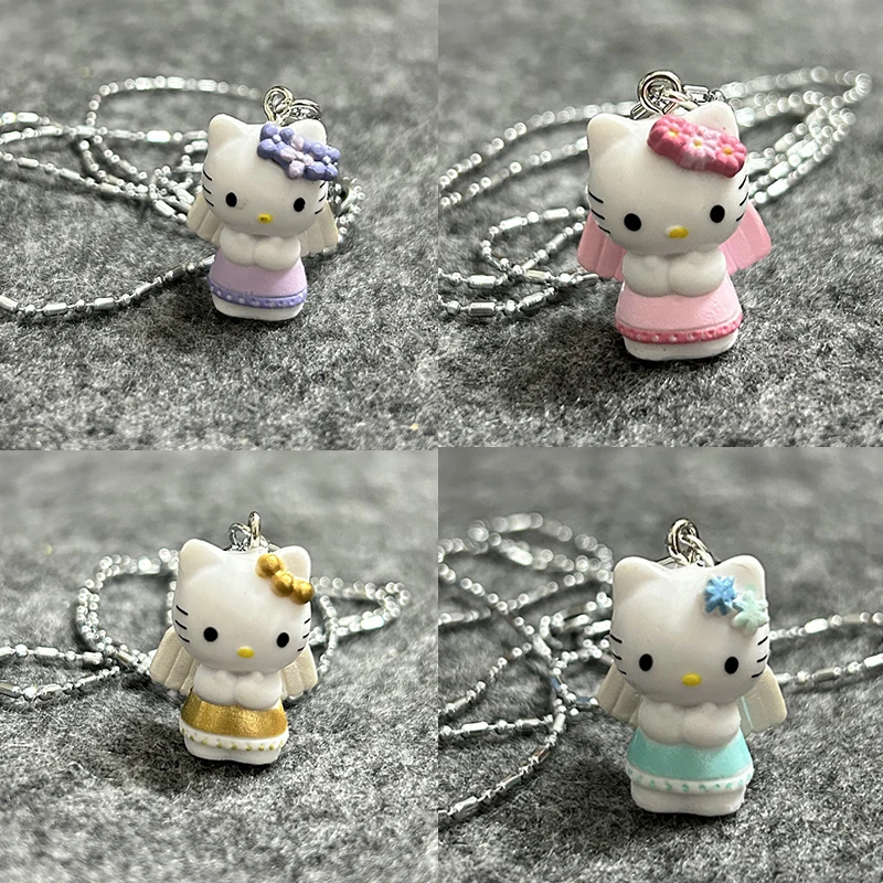 كارتون أنيمي الملاك كيتي قلادة قلادة المرأة مجوهرات اكسسوارات الحفلات الهدايا