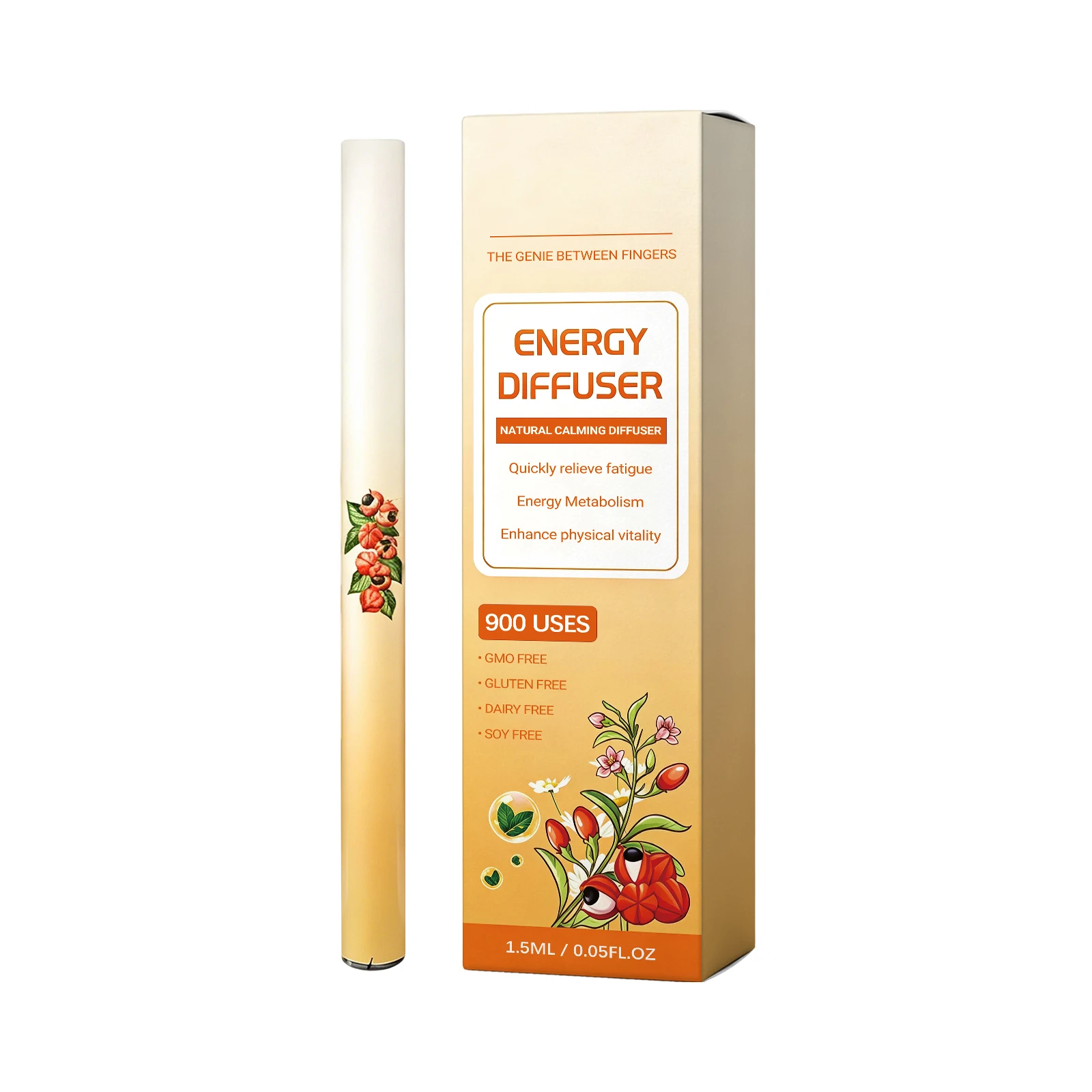 Kräuter-Diffusor Inhalator-Stick zur Entspannung, Stimmungsaufhellung, Immunstärkung, Fokusverbesserung, Energiezufuhr und Linderung des täglichen Müdigkeitsgefühls, Tragbarer Kräuter-Energie-Stick – Detail 12
