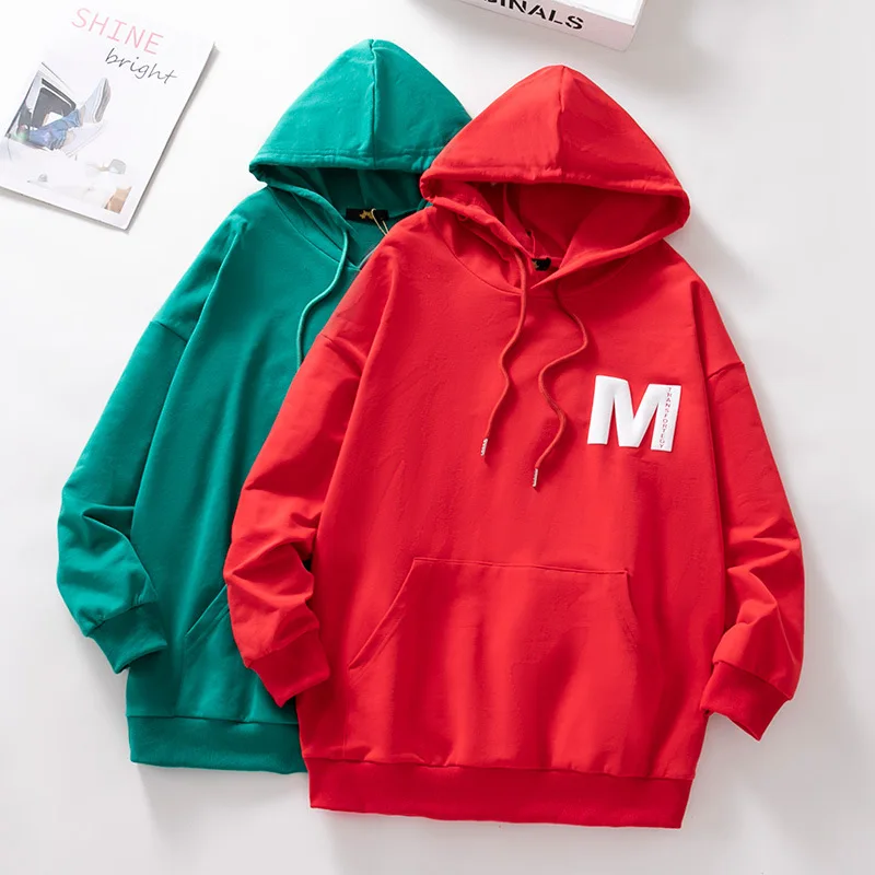 

150Kg Plus Size Women's Bust 157 Spring Loose Pullover Hooded Sweatshirt Green Red 6XL 7XL 8XL 9XL 10XL