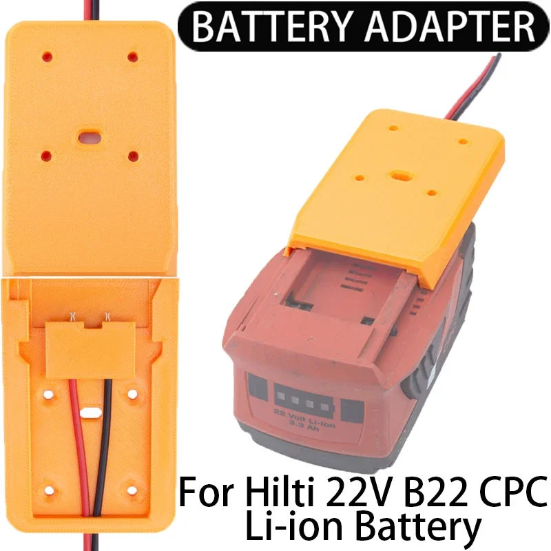 

DIY Battery Adapter for Hilti 22V B22 CPC Li-ion Battery Adapter 14AWG Wire Gauge DIY Toy Car, Robot Power Supply