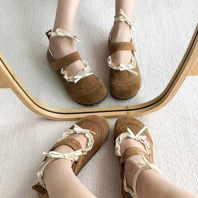 2024 New Ladies Cute Princess Mary Jane Shoes for Women Sweet Girls Lolita Shoes Party Flats Shallow Mouth Women Ballet Shoes