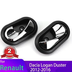 Rear Front Left Or Right Interior Door Handle Assembly Black Chrome For Renault Sandero Logan Duster 12-16 8200733848 8200733847