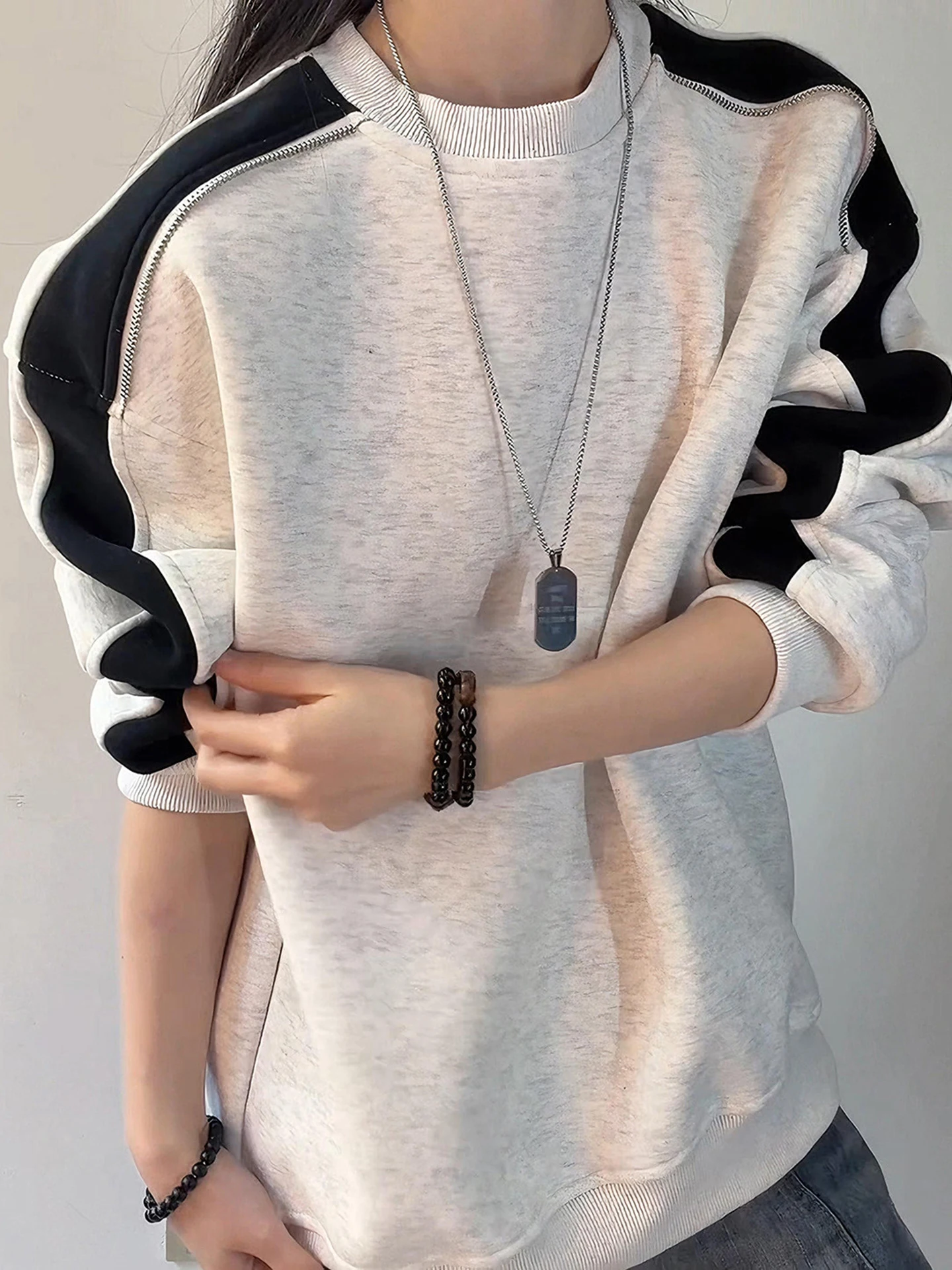 

Мужская толстовка на молнии с круглым вырезом, на флисовой подкладке, с длинными рукавами, повседневная, теплая, из смесового хлопка и полиэстера, для весеннего сезона