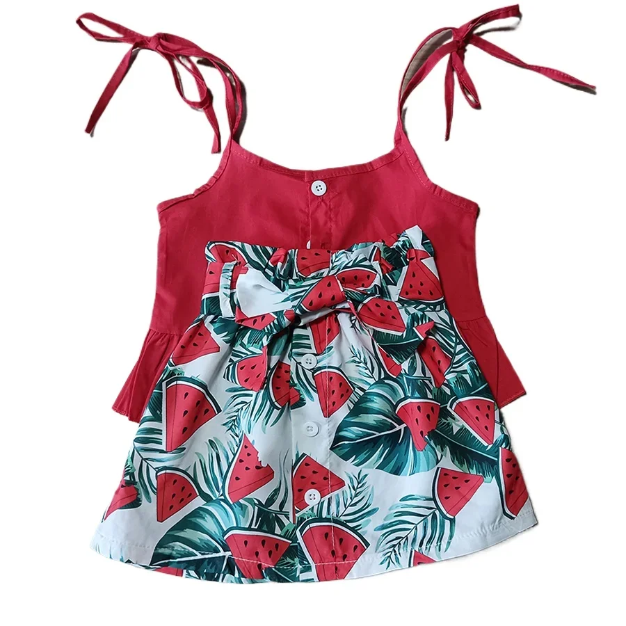 Girls suit summer new kids top and skirts two pieces set girl clothes