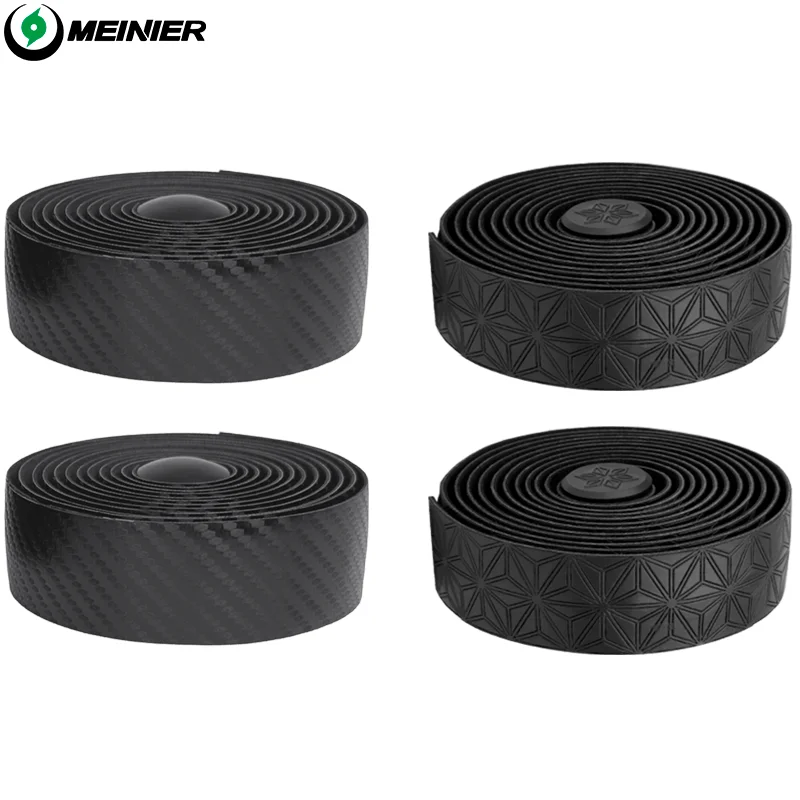 2 قطعة المضادة للانزلاق المسار الدراجة شريط الشريط بولي Road الطريق دراجة امتصاص الصدمات المقود الشريط مع شريط نهاية المقابس #2