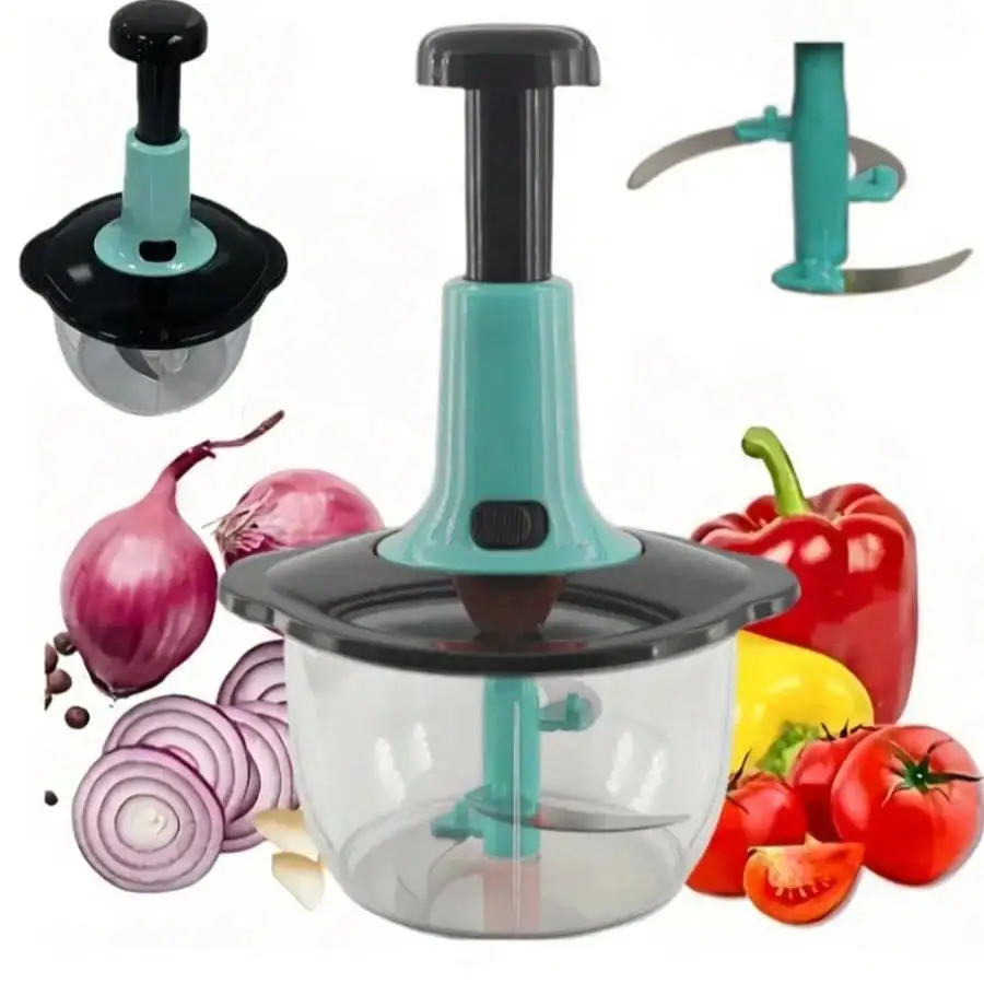 Essential Kitchen Tool Vegetable Fruit Herb Chopper, Durable Plastic, Easy to Use, Perfect Holiday Gift, Compact Design