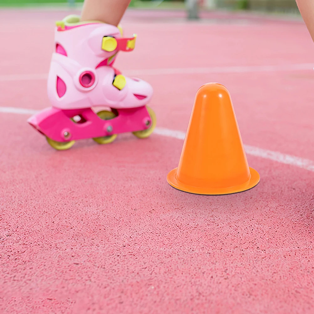 

25pcs Skate Barrier Cones Orange Plastic Sports Training Gym Construction Reusable NonBreakable Storage Easy Skating Practice