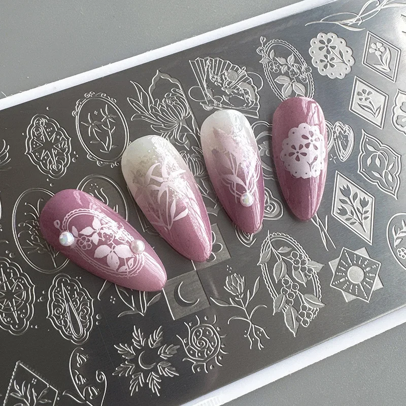 XMQ NAIL STAMPING PLATE FLOWERS TEMPLATES BUTTERFLY IMAGEPLATE